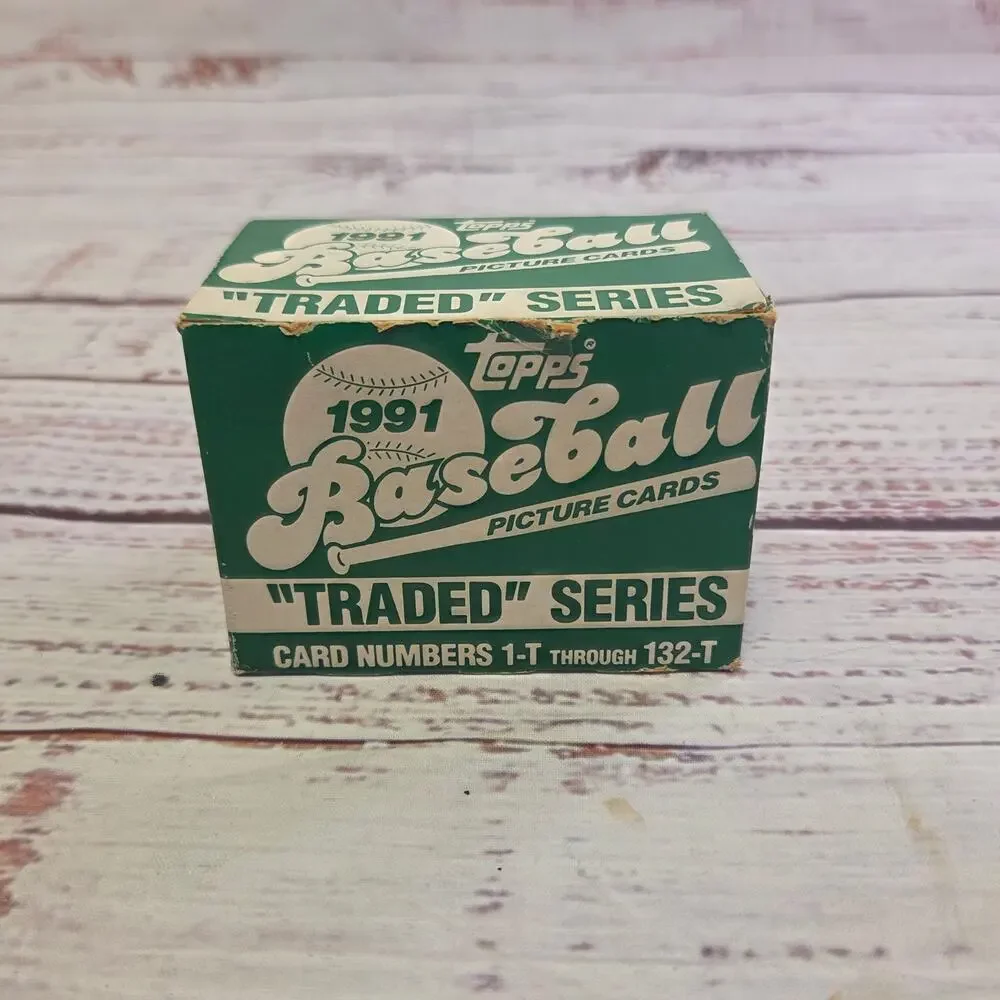 1991 Topps Baseball Traded Series Complete 132-Card Set in Original Box